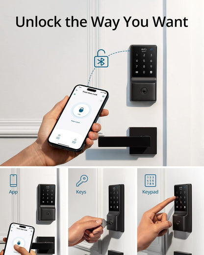 eufy Security Smart Lock C210, Keyless Entry Door Lock, Built-in WiFi Deadbolt, Smart Door Lock, No Bridge Required, Easy Installation, Touchscreen Keypad, App Remote Control, BHMA Certified - متجر الجيل العربي الرقمي