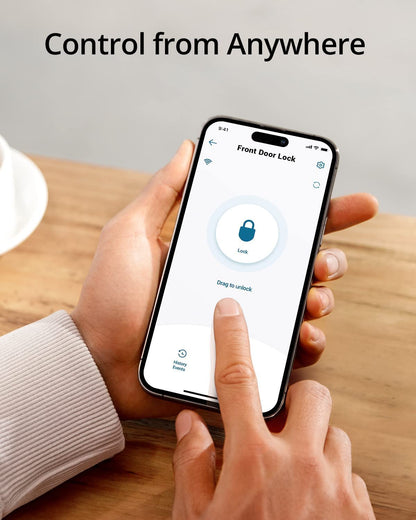 eufy Security Smart Lock C210, Keyless Entry Door Lock, Built-in WiFi Deadbolt, Smart Door Lock, No Bridge Required, Easy Installation, Touchscreen Keypad, App Remote Control, BHMA Certified - متجر الجيل العربي الرقمي