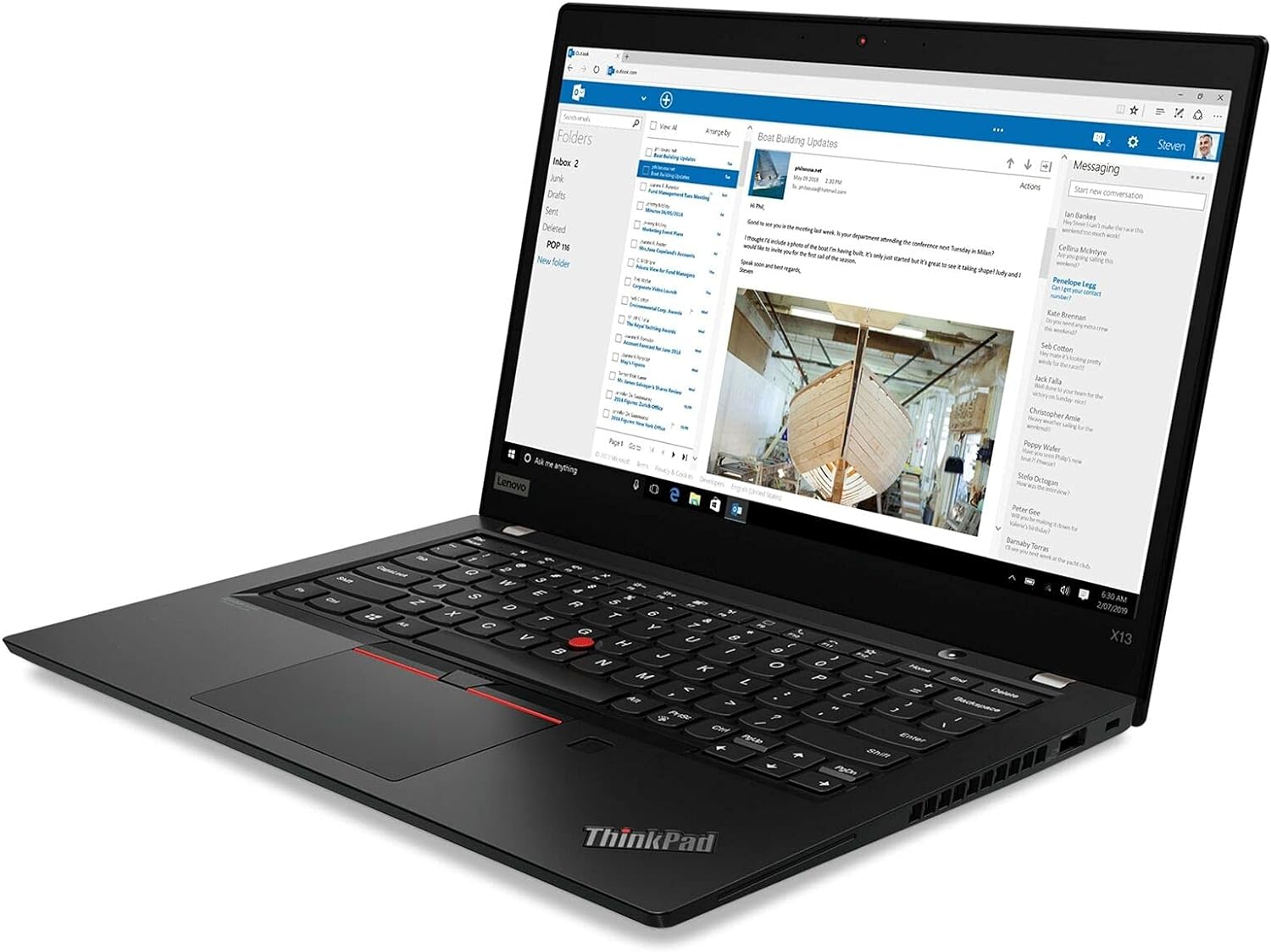 Lenovo ThinkPad X13 Gen 1 20T2003YUS 13.3" Notebook - 1920 x 1080 - Core i7 i7-10510U - 16 GB RAM - 256 GB SSD - Windows 10 Pro 64-bit - Intel UHD Graphics - متجر الجيل العربي الرقمي