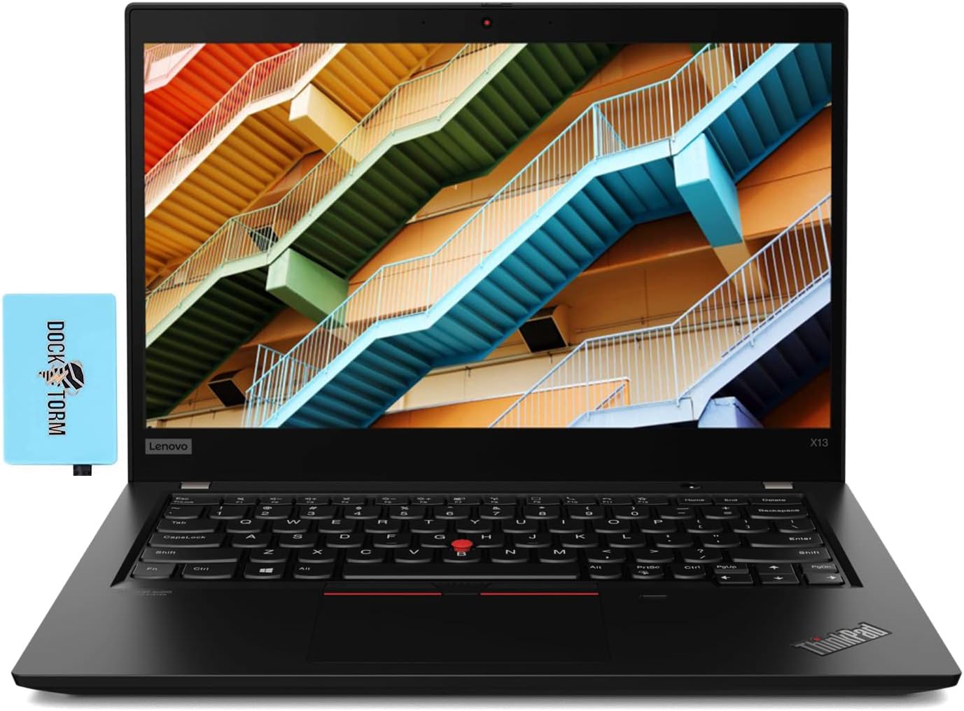 Lenovo ThinkPad X13 Home & Business Laptop (Intel i5-1135G7 4-Core, 8GB RAM, 256GB SSD, Intel Iris Xe, 13.3" 60Hz Wide UXGA (1920x1200), Fingerprint, Wifi, Bluetooth, Win 10 Pro) with Hub - متجر الجيل العربي الرقمي