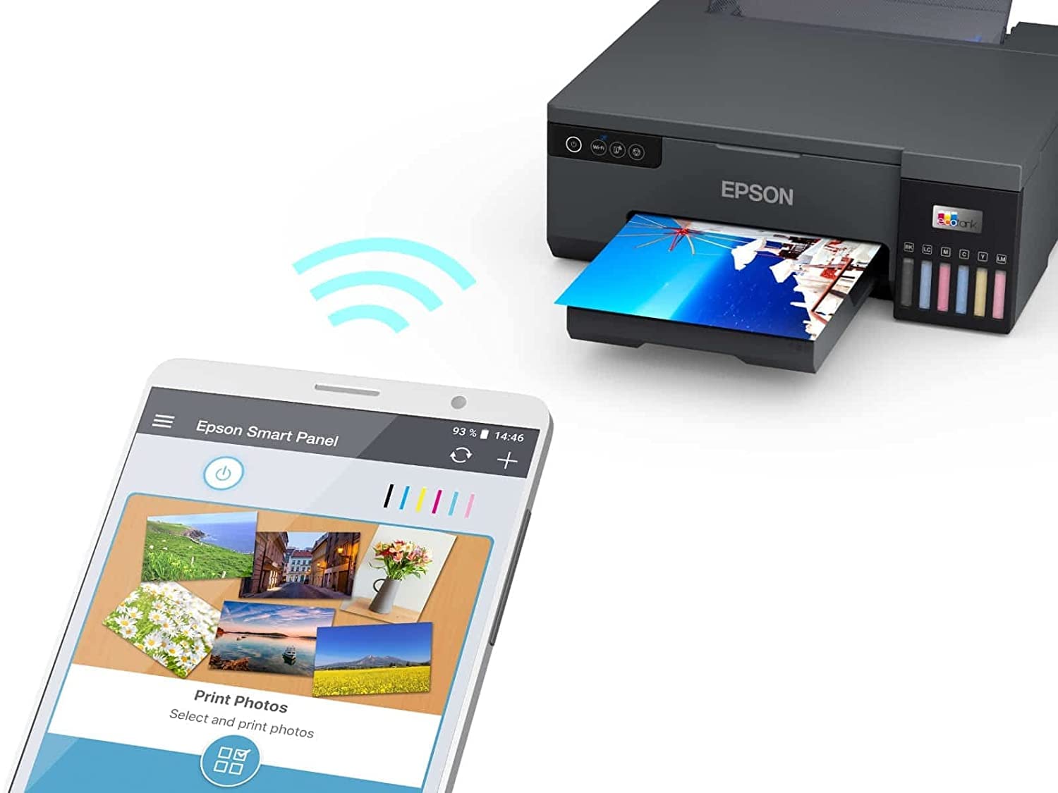 EcoTank L8050 | A4 Size 6 Color Printer | 3D Printer | (with EPSON Ink) | PVC Card Print | 2023 Model | with USB Cable Extra - متجر الجيل العربي الرقمي