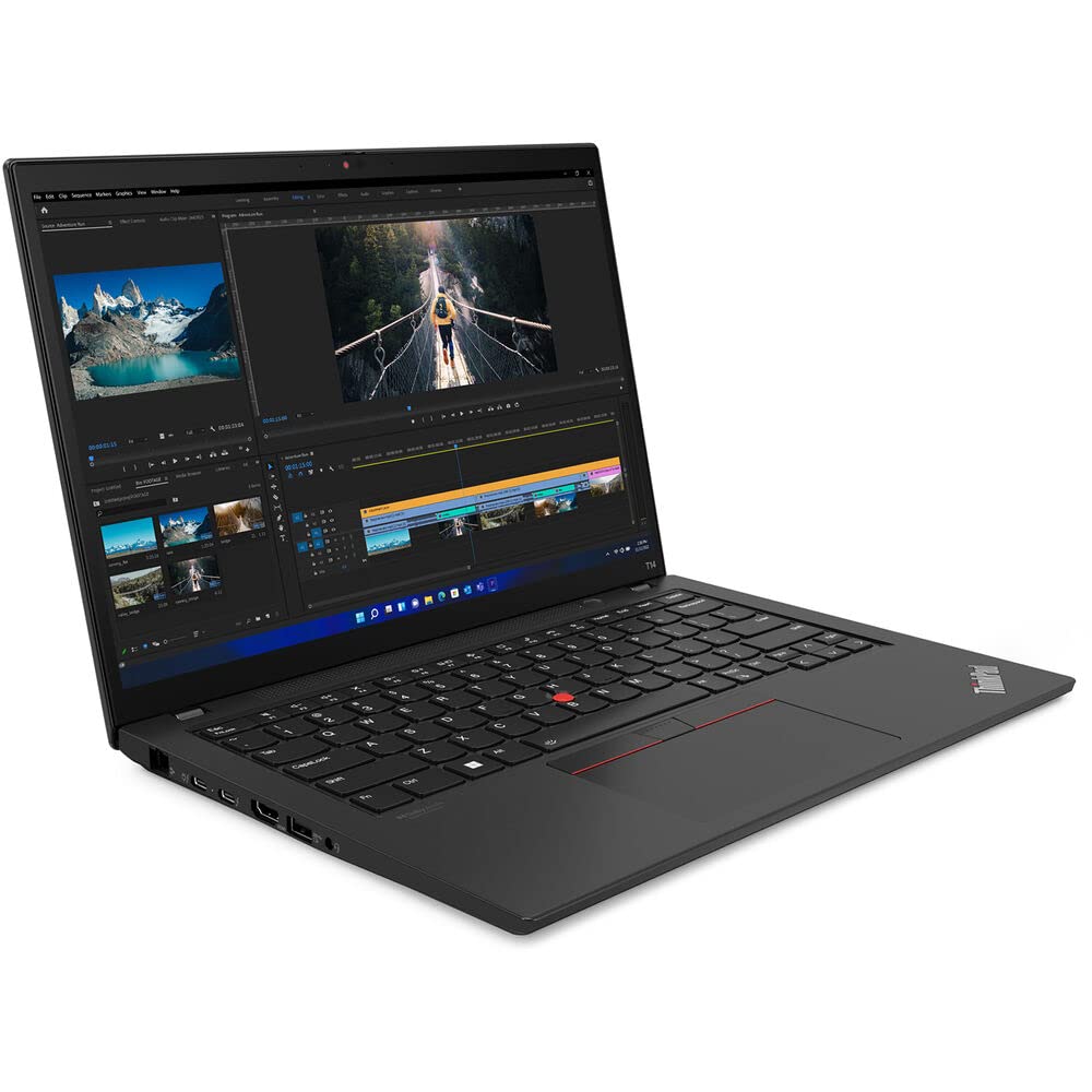 Lenovo 2023 ThinkPad T14 G3 14" WUXGA IPS Touch Laptop 12-Core Intel i7-1260P Iris Xe Graphics 48GB DDR4 2TB NVMe SSD WIFI 6E RJ45 HDMI Thunderbolt4 Fingerprint Backlit Windows 10 Pro w/RE USB - متجر الجيل العربي الرقمي