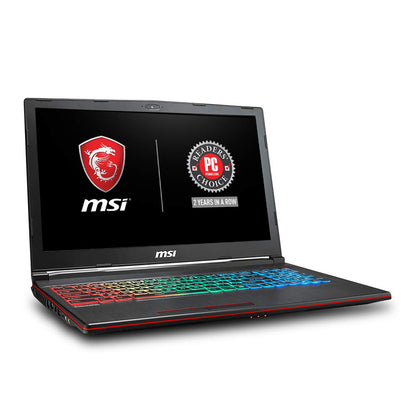 MSI GP63 Leopard-077 15.6" Performance Gaming Laptop i7-8750H (6 cores), NVIDIA GeForce GTX 1060 6G, 256GB NVMe SSD + 1TB HDD, 16GB RAM, Win 10, VR Ready, RGB KB - متجر الجيل العربي الرقمي