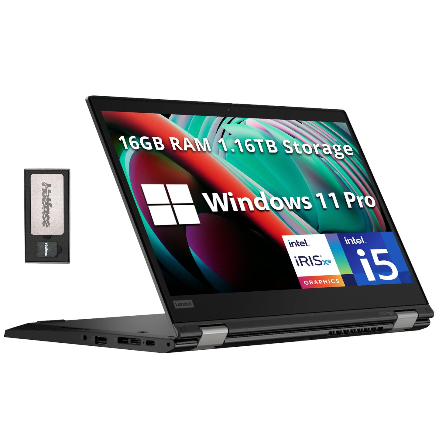 Lenovo - ThinkPad L13 Yoga 2-in-1 13.3" Touch-Screen Laptop - Intel Core i5-1021U - 8GB Memory - 256GB SSD - Black - متجر الجيل العربي الرقمي