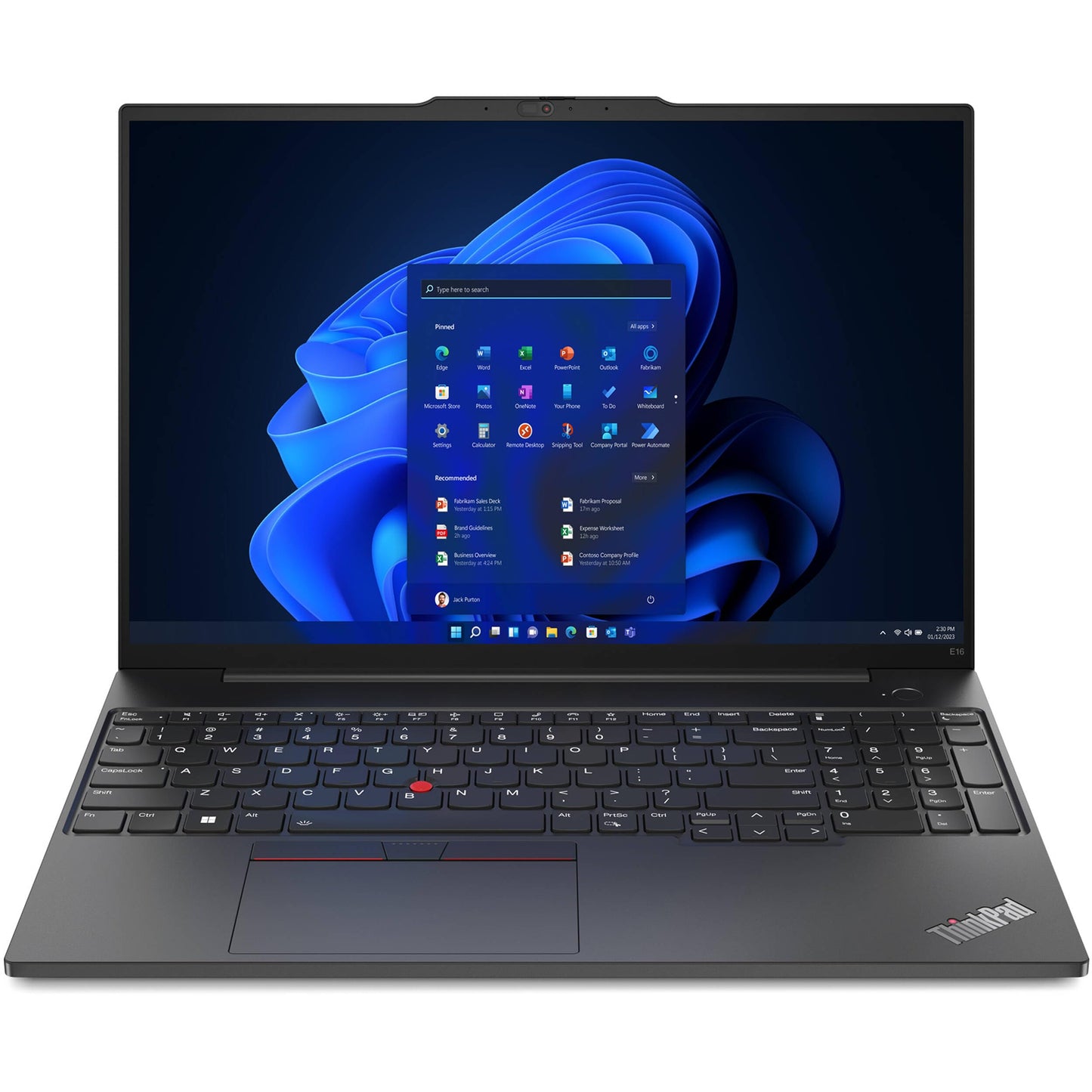 Lenovo ThinkPad E16 Business Laptop (16" FHD+ Display, Intel 13th Gen i5-1335U, 16GB RAM, 512GB SSD), Backlit Keyboard, Fingerprint Reader, FHD Webcam, Ethernet, Wi-Fi 6, Win 11 Pro, Black, 2024 - متجر الجيل العربي الرقمي