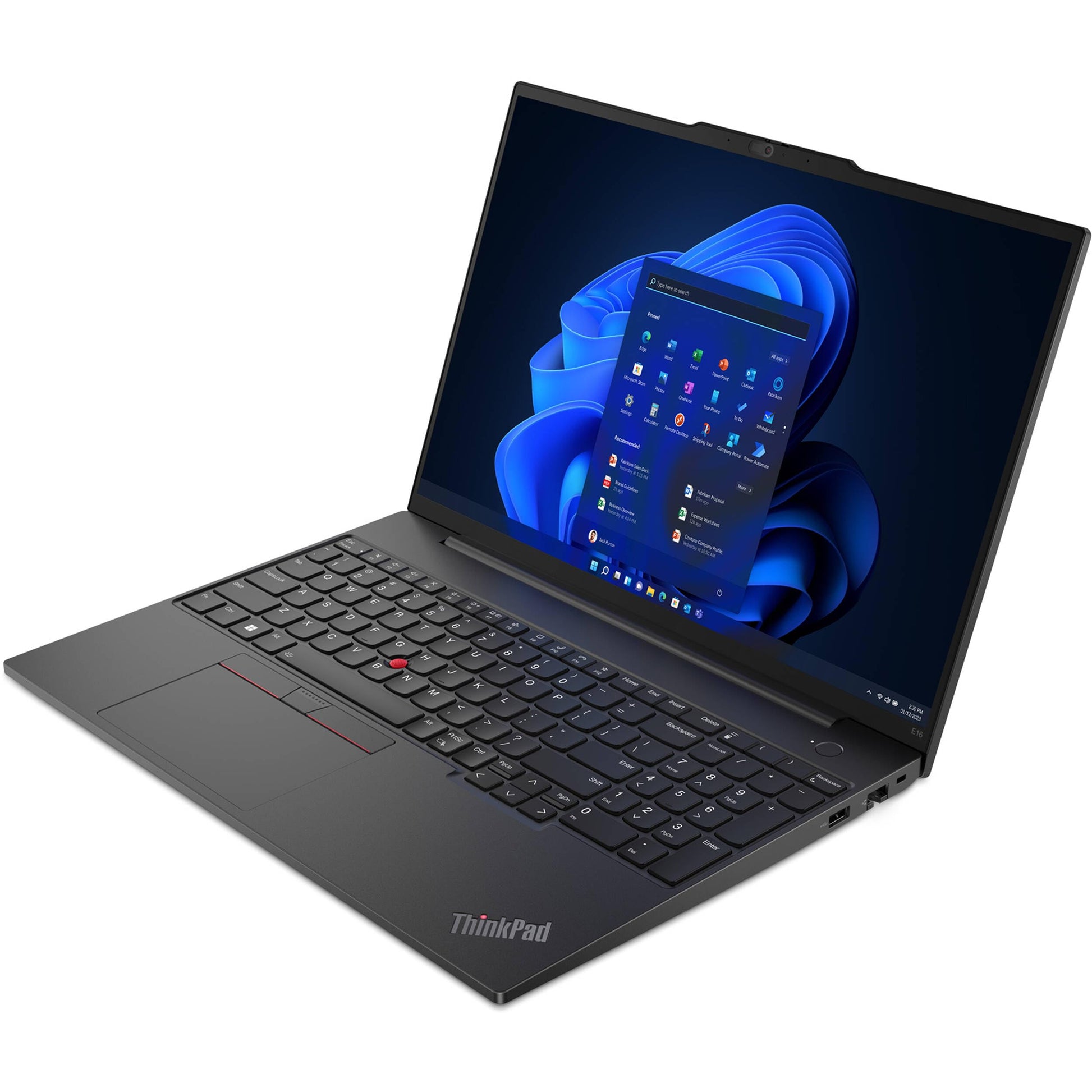 Lenovo ThinkPad E16 Business Laptop (16" FHD+ Display, Intel 13th Gen i5-1335U, 16GB RAM, 512GB SSD), Backlit Keyboard, Fingerprint Reader, FHD Webcam, Ethernet, Wi-Fi 6, Win 11 Pro, Black, 2024 - متجر الجيل العربي الرقمي