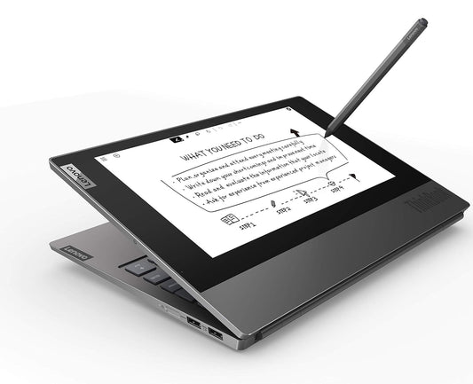 Lenovo Thinkbook Plus Intel Core i5 10th Gen 13.3 inches + 10.8 inches FHD Monochromatic LED Dual Display Business Laptop (8GB RAM/ 512GB SSD/Windows 10 Professional/Black/1.41kg) 20TG004LIH - متجر الجيل العربي الرقمي