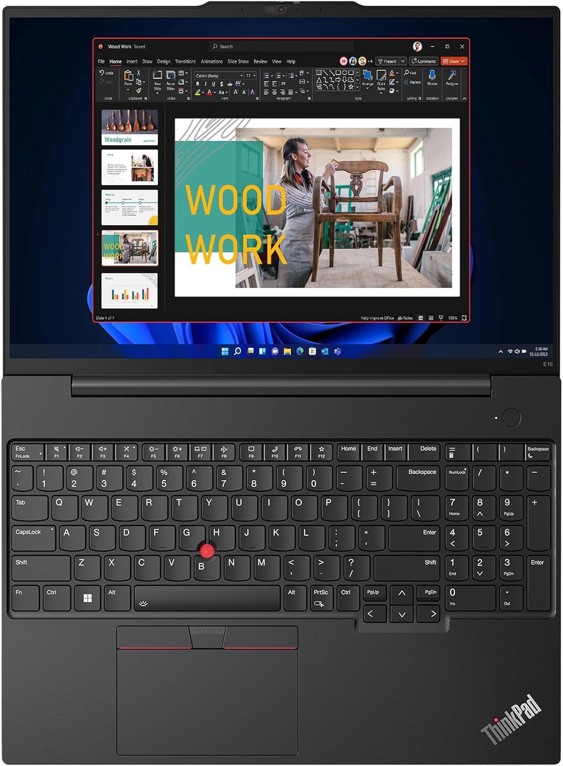 Lenovo ThinkPad E16 Business Laptop (16" FHD+ Display, Intel 13th Gen i5-1335U, 16GB RAM, 512GB SSD), Backlit Keyboard, Fingerprint Reader, FHD Webcam, Ethernet, Wi-Fi 6, Win 11 Pro, Black, 2024 - متجر الجيل العربي الرقمي
