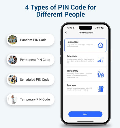 TEEHO Keyless Entry WiFi Smart Lock: App Remote Control Keypad Deadbolt with Built-in WiFi - Keyless Entry Door Lock for Front Door - Auto Lock - Touchscreen Keypad - BHMA Cert - IP65 Waterproof - متجر الجيل العربي الرقمي
