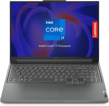 Lenovo Legion Slim 5 16IRH8 AI Gaming Laptop, 16"WQXGA 165Hz Display, Intel Core I7-13700H, 16GB RAM, 512GB SSD, NVIDIA GeForce RTX 4050 6GB GDDR6, Win11, Eng-Arabic RGB, Storm Grey - [82YA005RAX] - متجر الجيل العربي الرقمي
