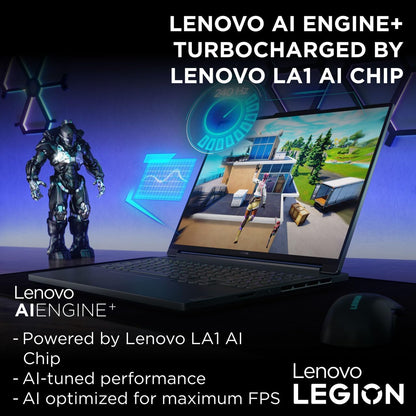 Lenovo Legion Slim 5 16IRH8 AI Gaming Laptop, 16"WQXGA 165Hz Display, Intel Core I7-13700H, 16GB RAM, 512GB SSD, NVIDIA GeForce RTX 4050 6GB GDDR6, Win11, Eng-Arabic RGB, Storm Grey - [82YA005RAX] - متجر الجيل العربي الرقمي