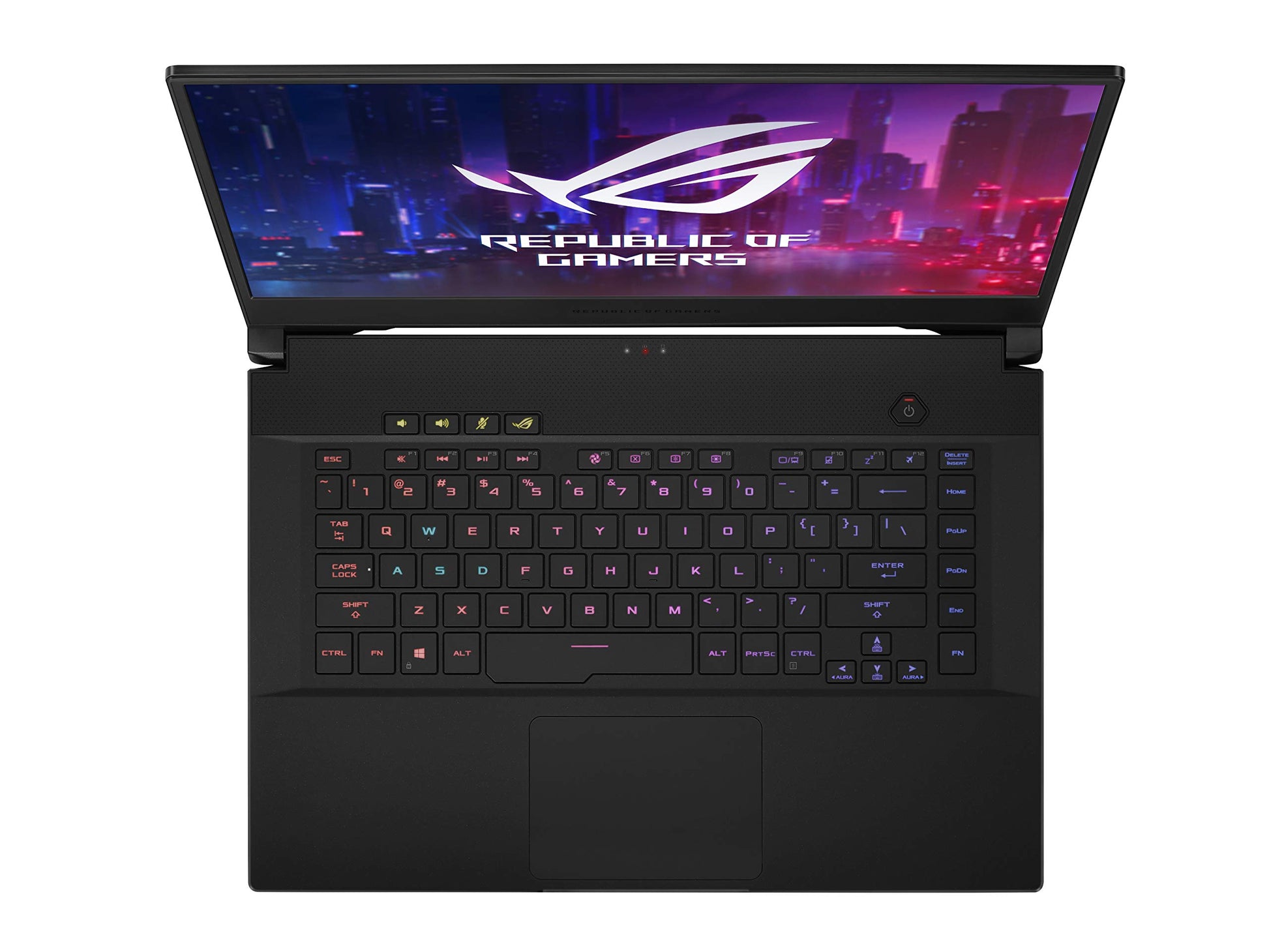 ROG Zephyrus M Thin and Portable Gaming Laptop, 15.6” 240Hz FHD IPS, NVIDIA GeForce RTX 2070, Intel Core i7-9750H, 16GB DDR4 RAM, 1TB PCIe SSD, Per-key RGB, Windows 10 Home, GU502GW-AH76 - متجر الجيل العربي الرقمي