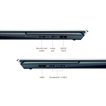ASUS ZenBook Duo 14 UX482 14” FHD NanoEdge Touch Display, Intel Core i7-1165G7 CPU, NVIDIA GeForce MX450, 16GB RAM, 1TB SSD, Innovative ScreenPad Plus, Windows 10 Pro, Celestial Blue, UX482EG-XS74T - متجر الجيل العربي الرقمي