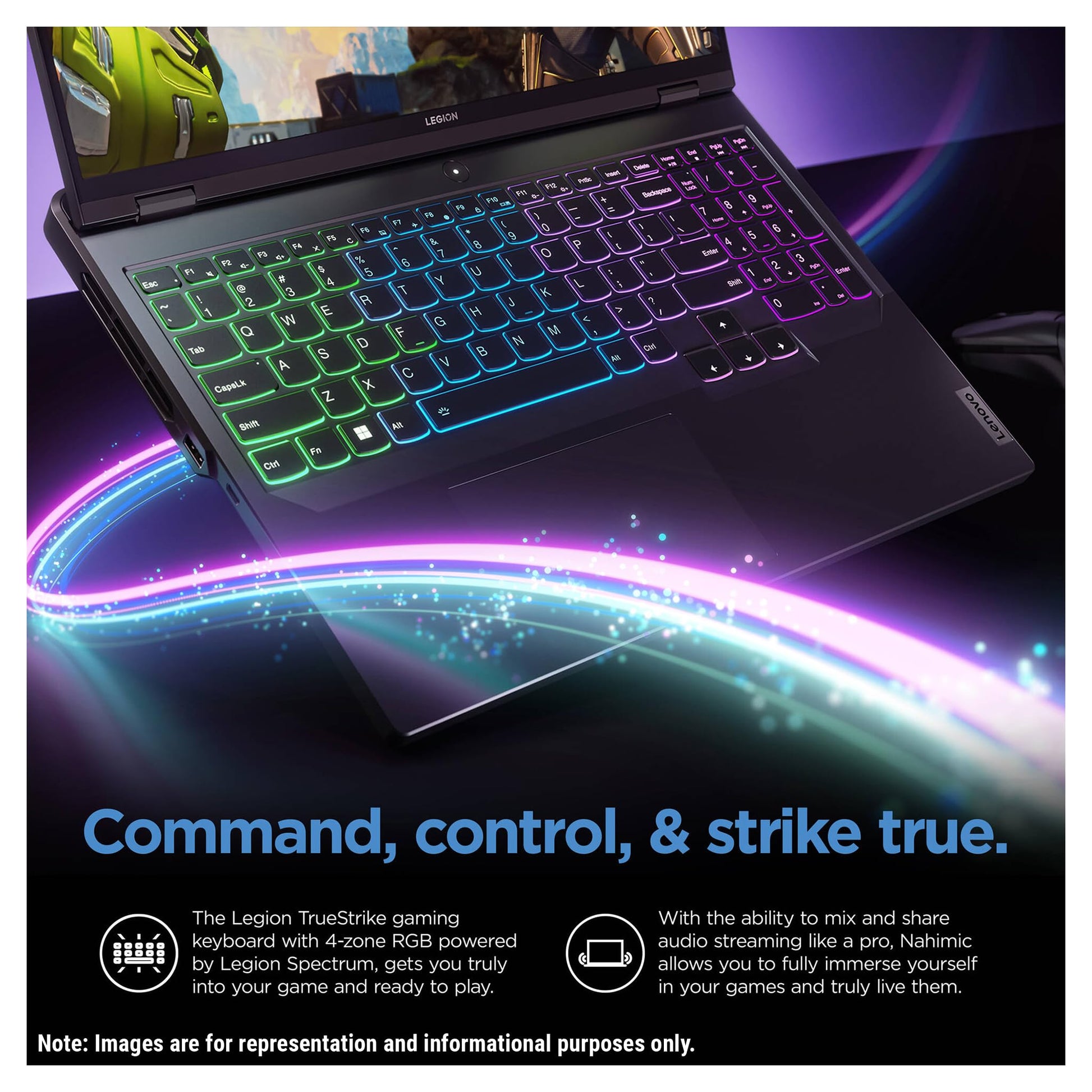 Lenovo Legion Pro 5i Gaming Laptop, 14th Intel Core i9-14900HX, 16" WQXGA Display, 32 GB DDR5 RAM, 2 TB PCIe SSD, NVIDIA GeForce RTX 4070, Backlit Keyboard, Windows 11 Home, Onyx Grey - متجر الجيل العربي الرقمي