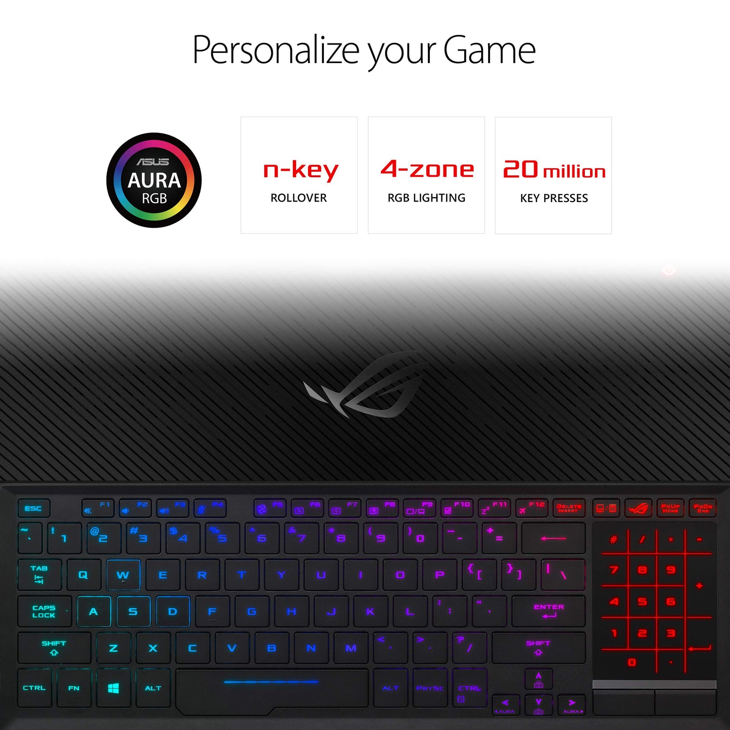 Asus ROG Zephyrus S Ultra Slim Gaming Laptop, 15.6” 144Hz IPS Type FHD, GeForce RTX 2070, Intel Core i7-8750H, 16GB DDR4, 512GB PCIe Nvme SSD, Aura Sync RGB, Windows 10 64-bit, GX531GW-AS76 .62” Thin - متجر الجيل العربي الرقمي