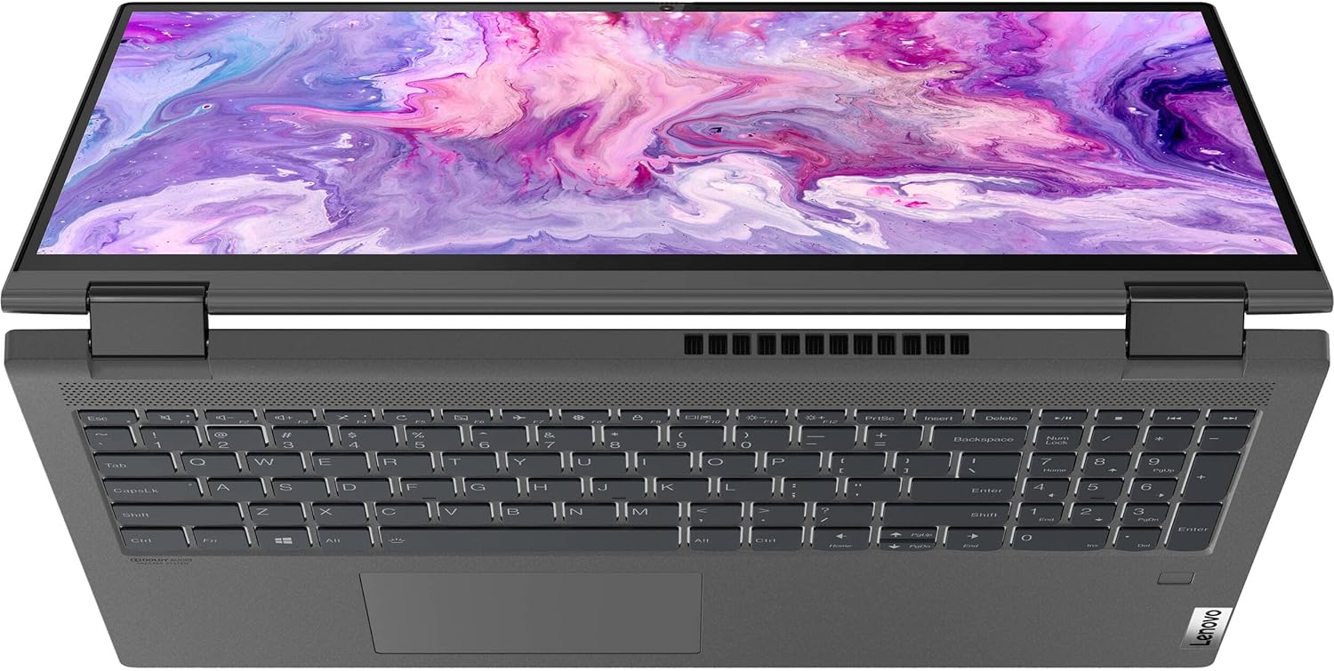 Lenovo IdeaPad Flex 5 5i 2-in-1 Laptop (15.6" FHD Touchscreen, Intel Core i7-1165G7, 16GB RAM, 1TB SSD, IST Active Stylus), Convertible, Fingerprint, Backlit KB, Wi-Fi 6, Webcam, Win 11 Home, Gray - متجر الجيل العربي الرقمي