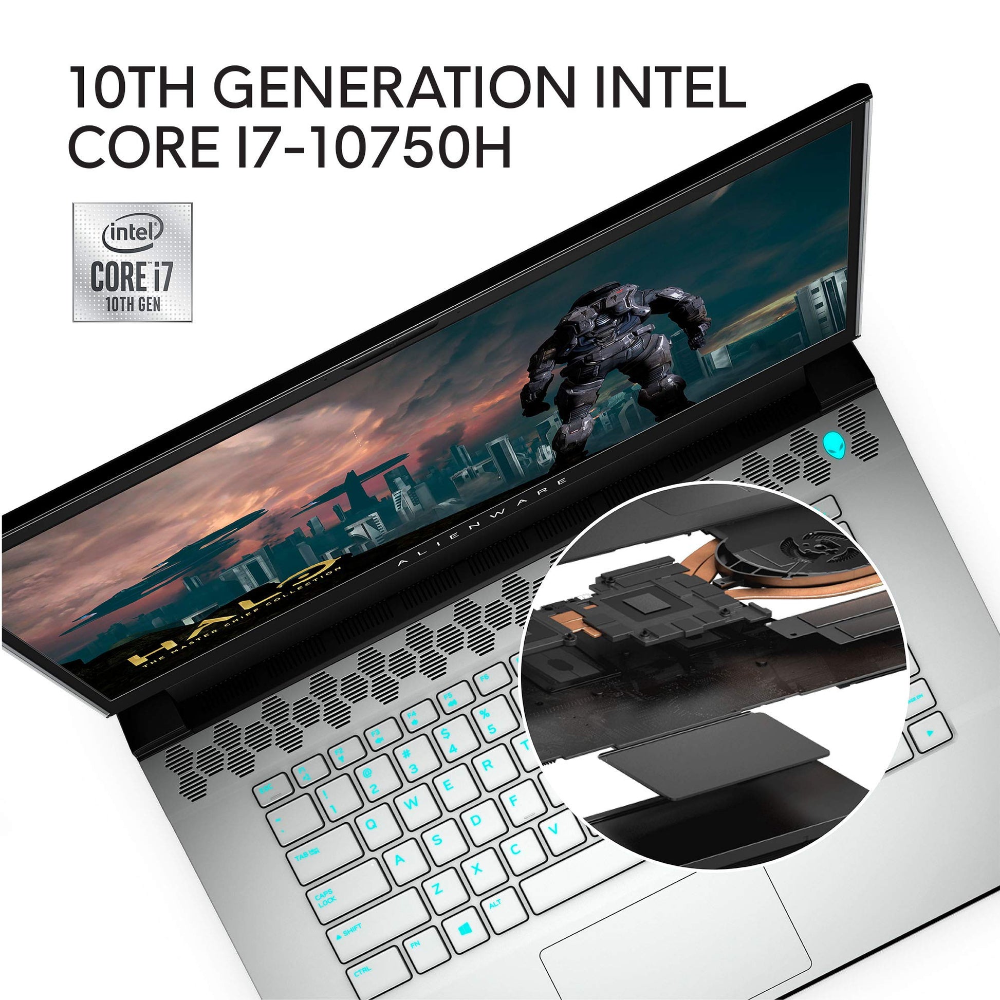 Alienware m15 R3 15.6inch FHD Gaming Laptop (Lunar Light) Intel Core i7-10750H 10th Gen, 16GB DDR4 RAM, 512GB SSD, Nvidia GeForce RTX 2060 6GB GDDR6, Windows 10 Home (AWm15-7272WHT-PUS) - متجر الجيل العربي الرقمي