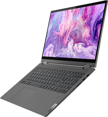 Lenovo IdeaPad Flex 5 5i 2-in-1 Laptop (15.6" FHD Touchscreen, Intel Core i7-1165G7, 16GB RAM, 1TB SSD, IST Active Stylus), Convertible, Fingerprint, Backlit KB, Wi-Fi 6, Webcam, Win 11 Home, Gray - متجر الجيل العربي الرقمي
