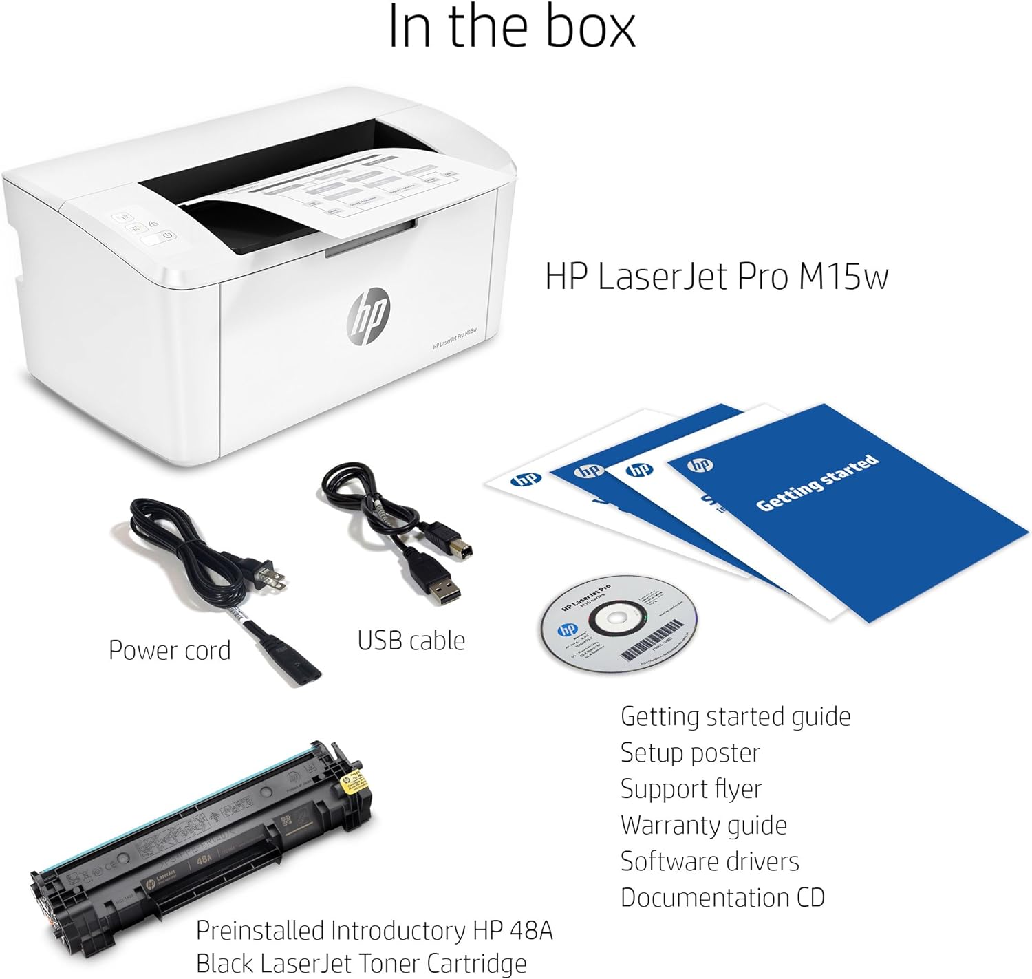 HP LaserJet Pro M15w Wireless Monochrome Printer, works with Alexa (W2G51A) - متجر الجيل العربي الرقمي