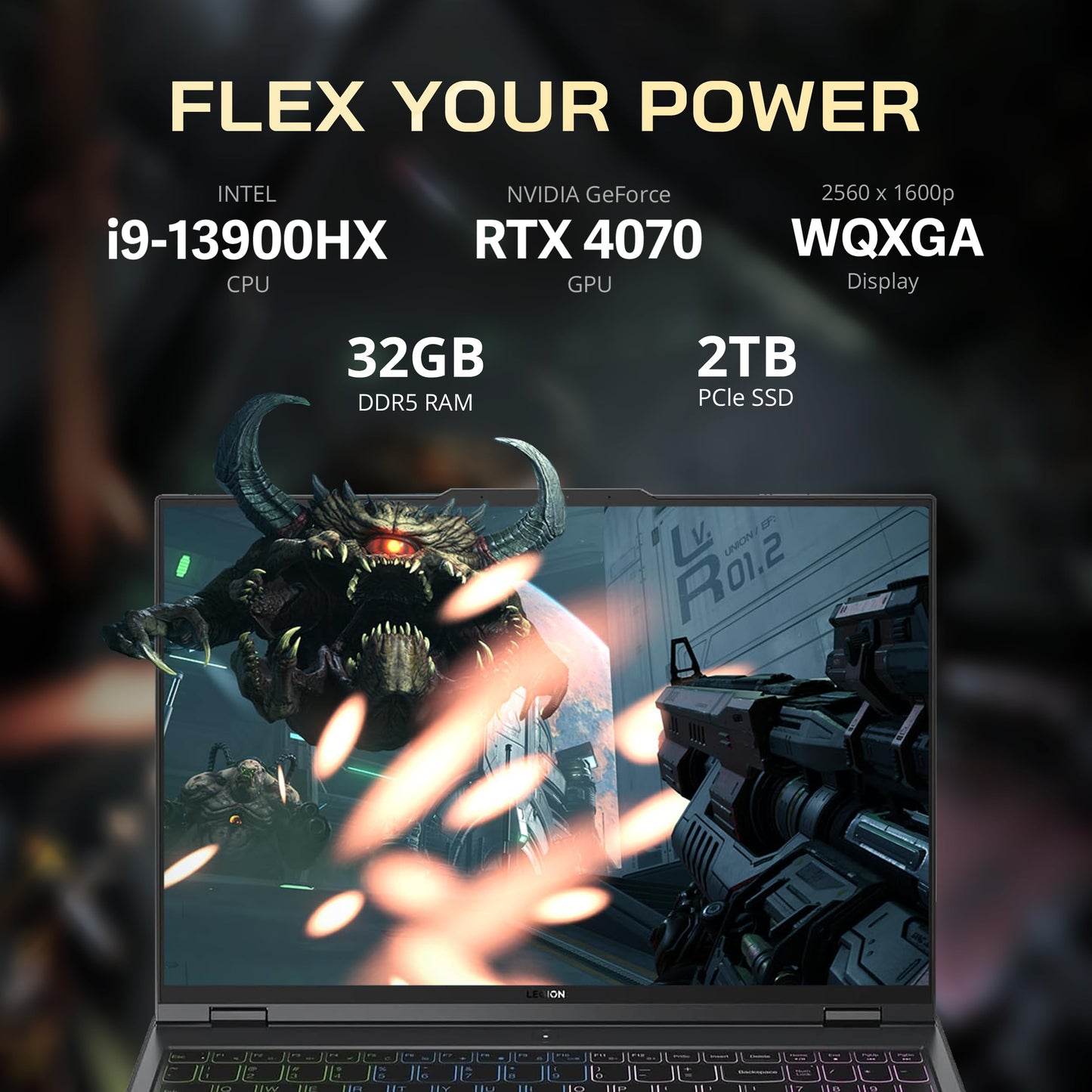 Lenovo Legion 5 Pro 16" Gaming Laptop (13th Gen Intel Core i7-13700HX, 32GB DDR5 RAM, 1TB SSD, NVIDIA GeForce RTX 4060, 165Hz Display,Microsoft® Windows 11 Home (64-bit) - متجر الجيل العربي الرقمي