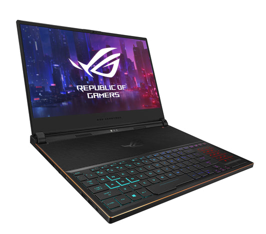 Asus ROG Zephyrus S Ultra Slim Gaming Laptop, 15.6” 144Hz IPS Type FHD, GeForce RTX 2070, Intel Core i7-8750H, 16GB DDR4, 512GB PCIe Nvme SSD, Aura Sync RGB, Windows 10 64-bit, GX531GW-AS76 .62” Thin - متجر الجيل العربي الرقمي