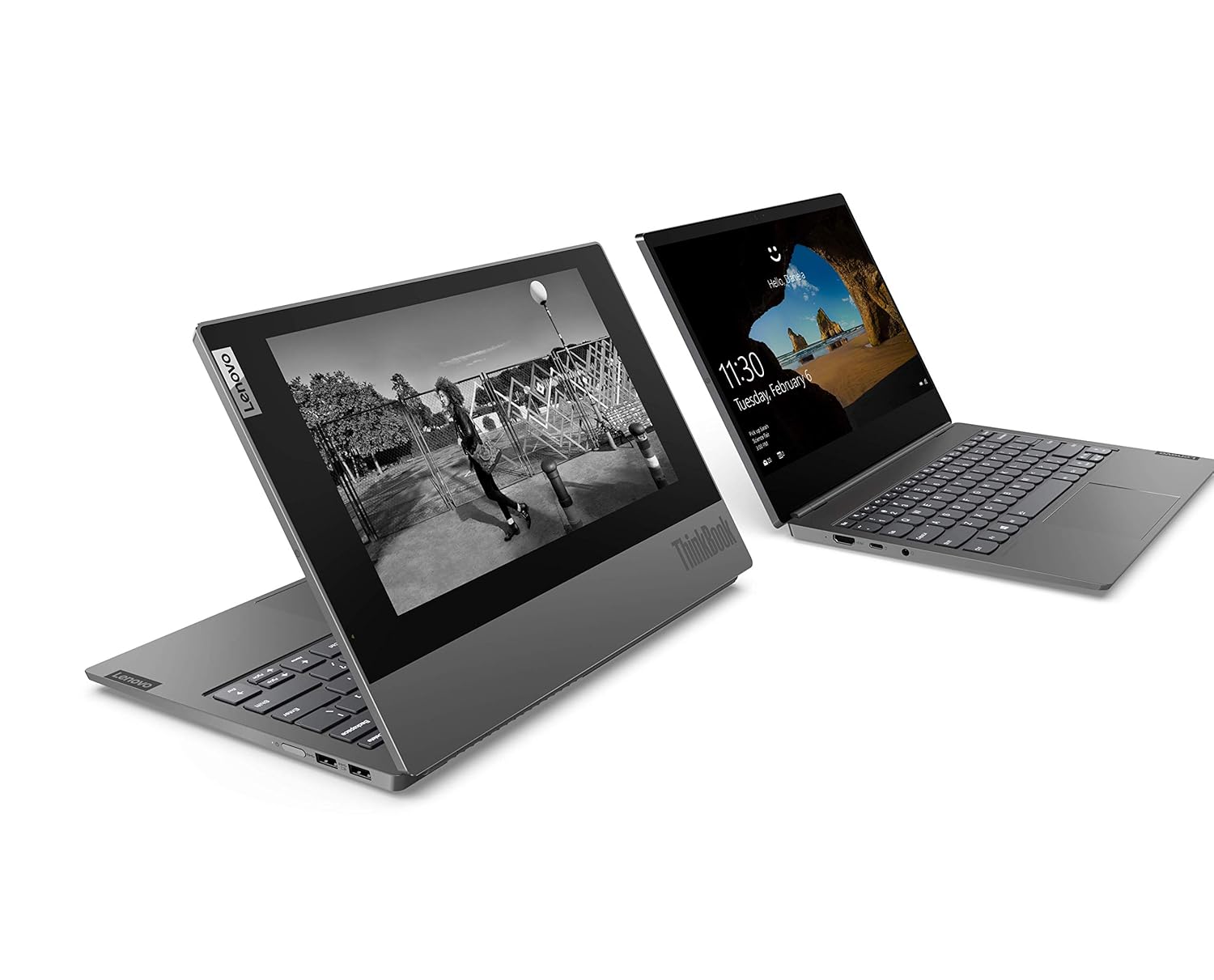 Lenovo Thinkbook Plus Intel Core i5 10th Gen 13.3 inches + 10.8 inches FHD Monochromatic LED Dual Display Business Laptop (8GB RAM/ 512GB SSD/Windows 10 Professional/Black/1.41kg) 20TG004LIH - متجر الجيل العربي الرقمي