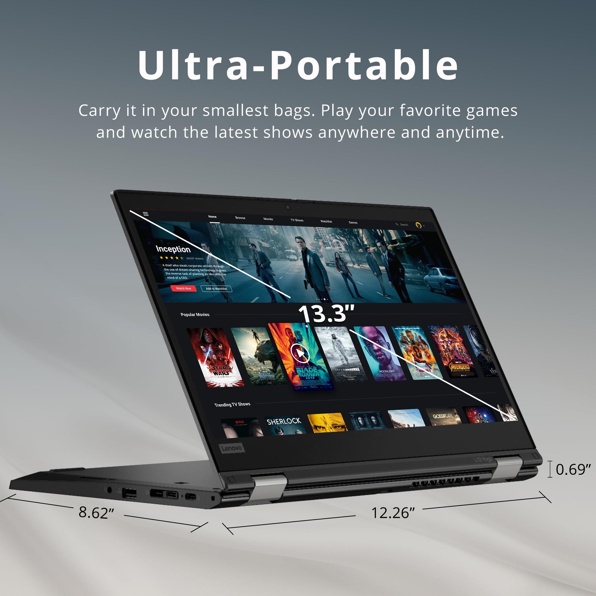 Lenovo - ThinkPad L13 Yoga 2-in-1 13.3" Touch-Screen Laptop - Intel Core i5-1021U - 8GB Memory - 256GB SSD - Black - متجر الجيل العربي الرقمي