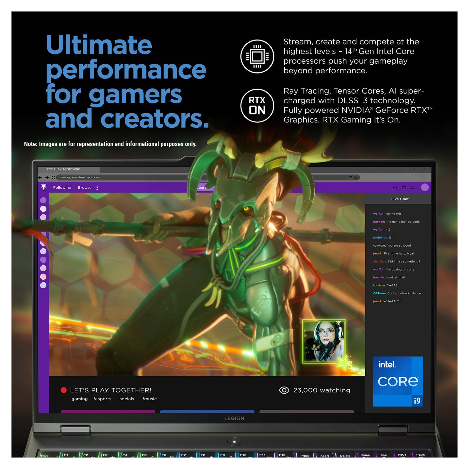 Lenovo Legion Pro 5i Gaming Laptop, 14th Intel Core i9-14900HX, 16" WQXGA Display, 32 GB DDR5 RAM, 2 TB PCIe SSD, NVIDIA GeForce RTX 4070, Backlit Keyboard, Windows 11 Home, Onyx Grey - متجر الجيل العربي الرقمي